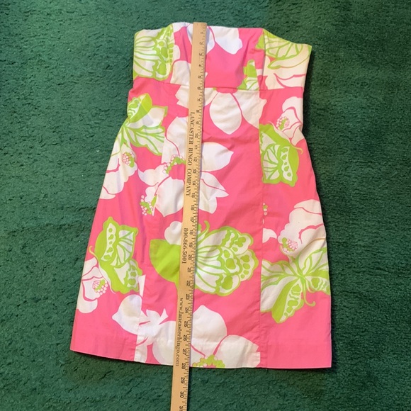 Lilly Pulitzer Strapless Tie Back Mini dress floral size 8 - Picture 3 of 13
